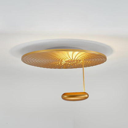 Mercury Ceiling Lamp Dia 23.6″ x H 13.3″/ Dia 60cm x H 34cm / Gold / Warm White Ceiling lamp