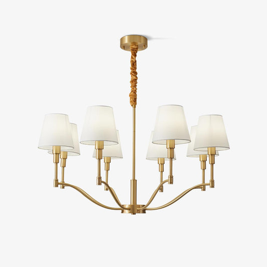 Meridian Mid Century Brass Chandelier Chandelier