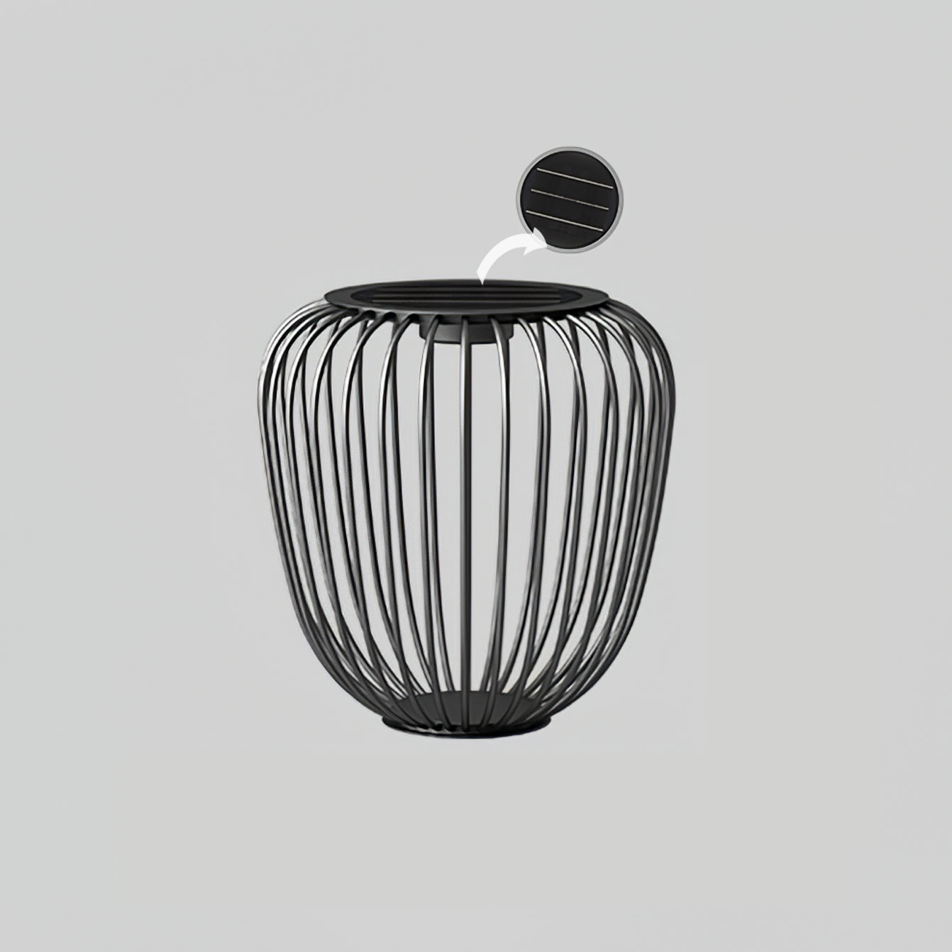 Meridiano Garden Outdoor Table Light Dia 17.7″ x H 17.7″ / Dia 45cm x H 45cm / Model B: Solar-Powered Version / Warm