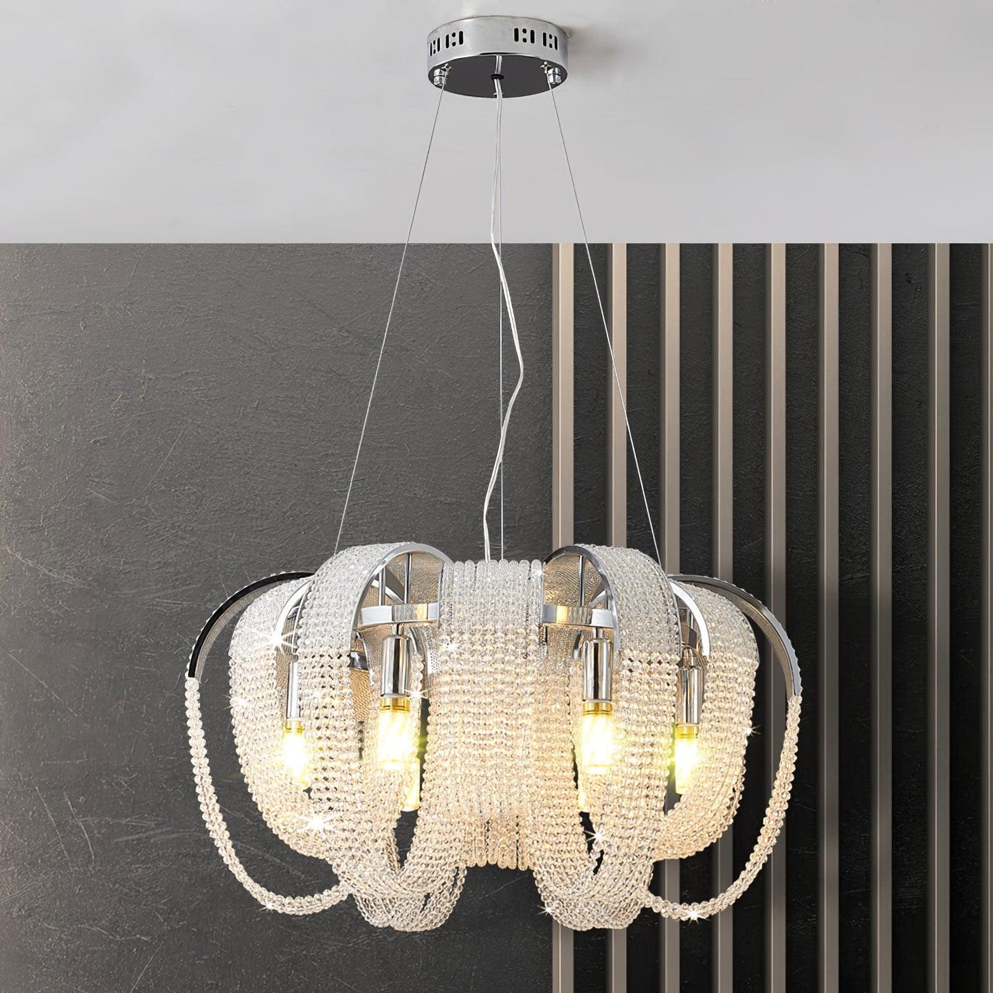 Mesh Crystal Chandelier Chandelier