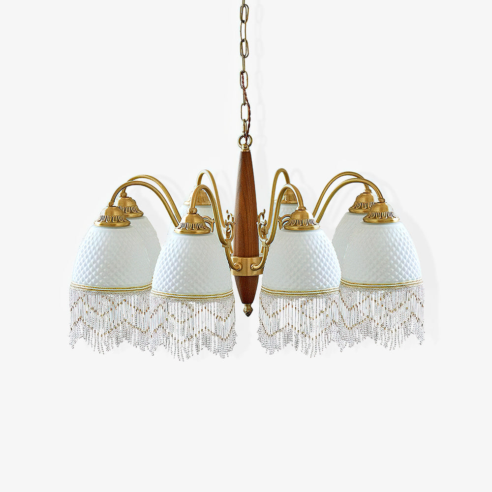 Mesh Tassel Glass Chandelier Chandelier