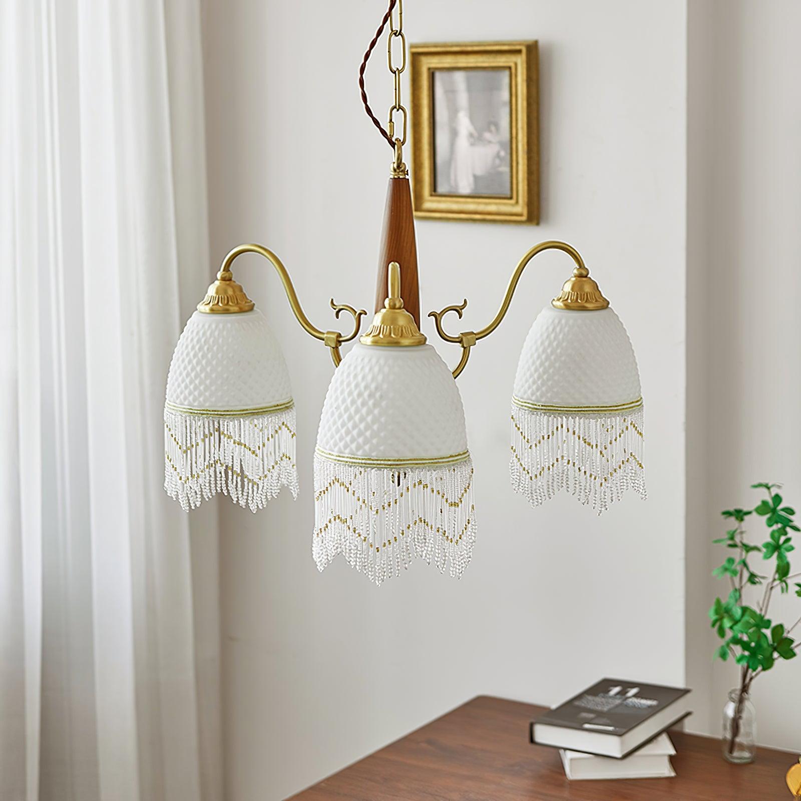 Mesh Tassel Glass Chandelier Chandelier