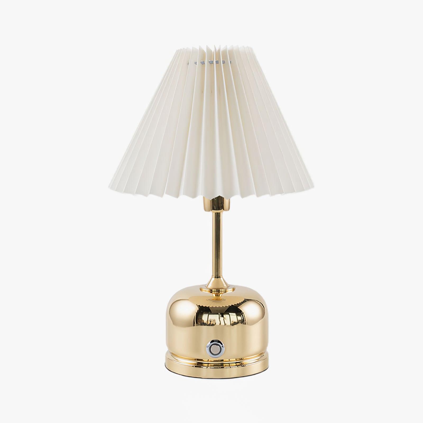 Metal Antique Table Lamp Dia 8.7″ x H 13″ / Dia 22cm x H 33cm / Gold / US Plug Table lamp