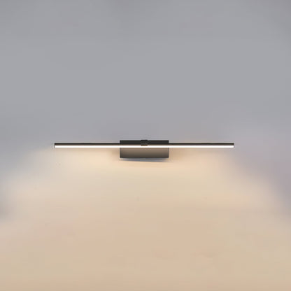 Metal Linear Mirror Wall Light ? 15.7″ x H 3.1″ / Black & Warm Light / Single Wall lamp