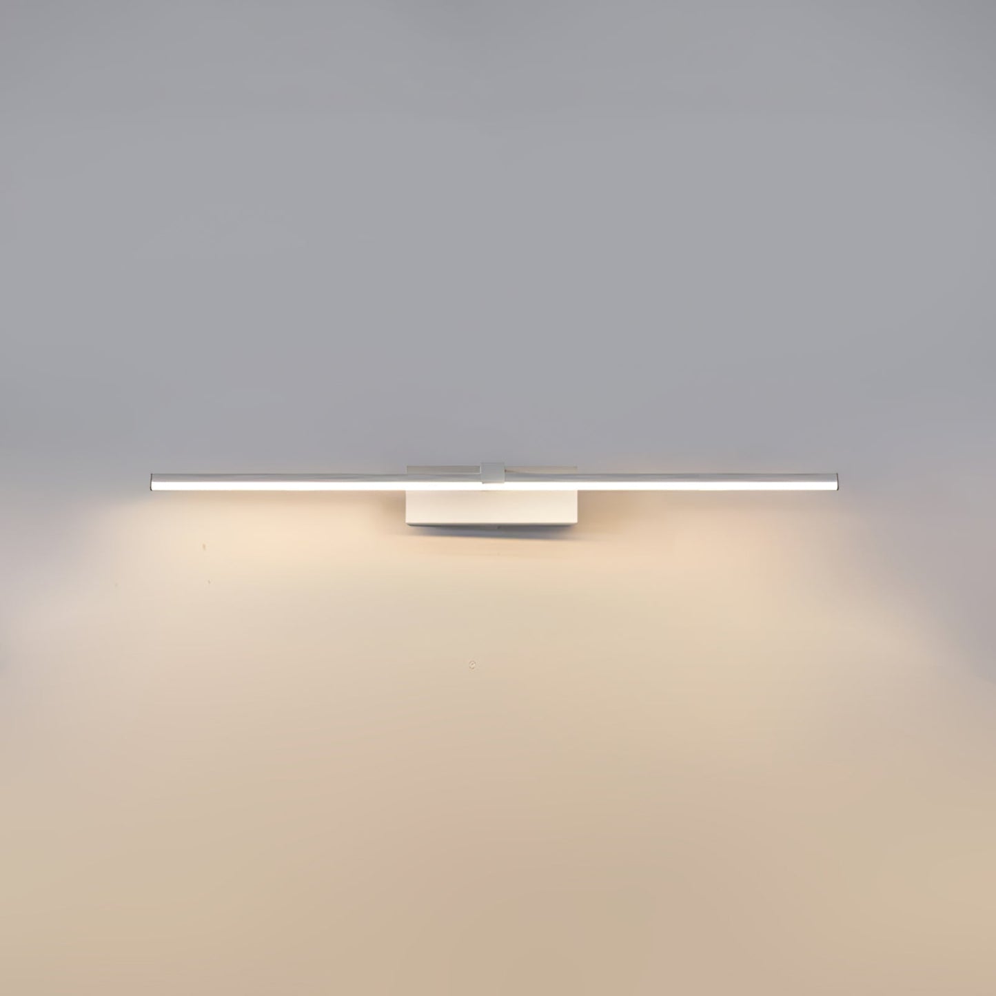 Metal Linear Mirror Wall Light ? 23.6″ x H 3.1″ / White & Warm Light / Single Wall lamp