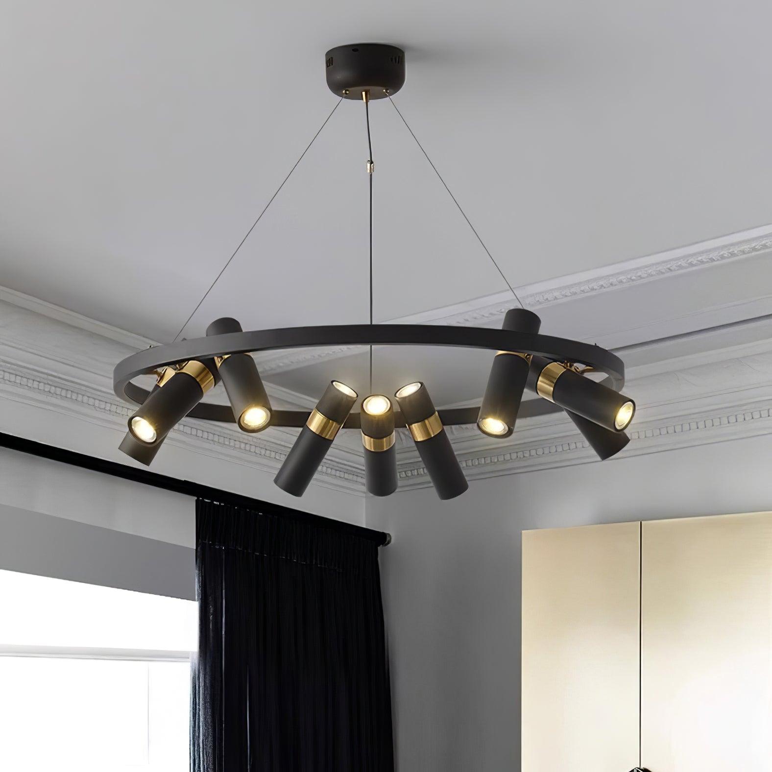 Black Mutil Pipe Chandelier Chandelier