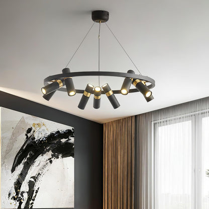 Black Mutil Pipe Chandelier Chandelier
