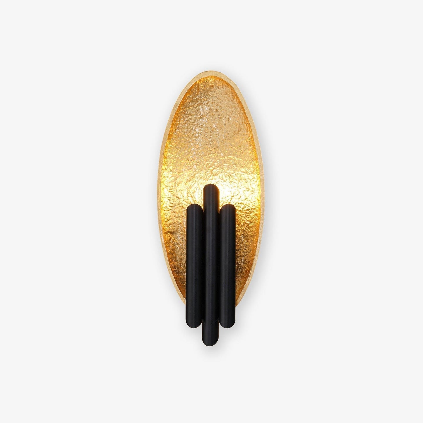 Metal Sconce Dia 6.7″ x H 17.7″ / Dia 17cm x H 45cm / Black & Gold Wall lamp