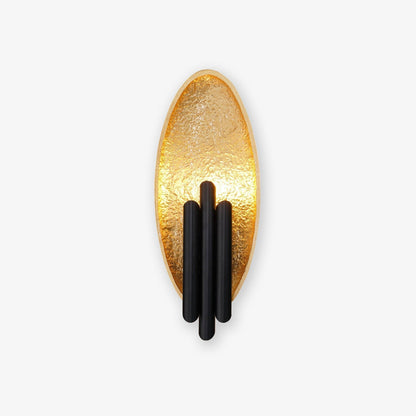 Metal Sconce Dia 6.7″ x H 17.7″ / Dia 17cm x H 45cm / Black & Gold Wall lamp
