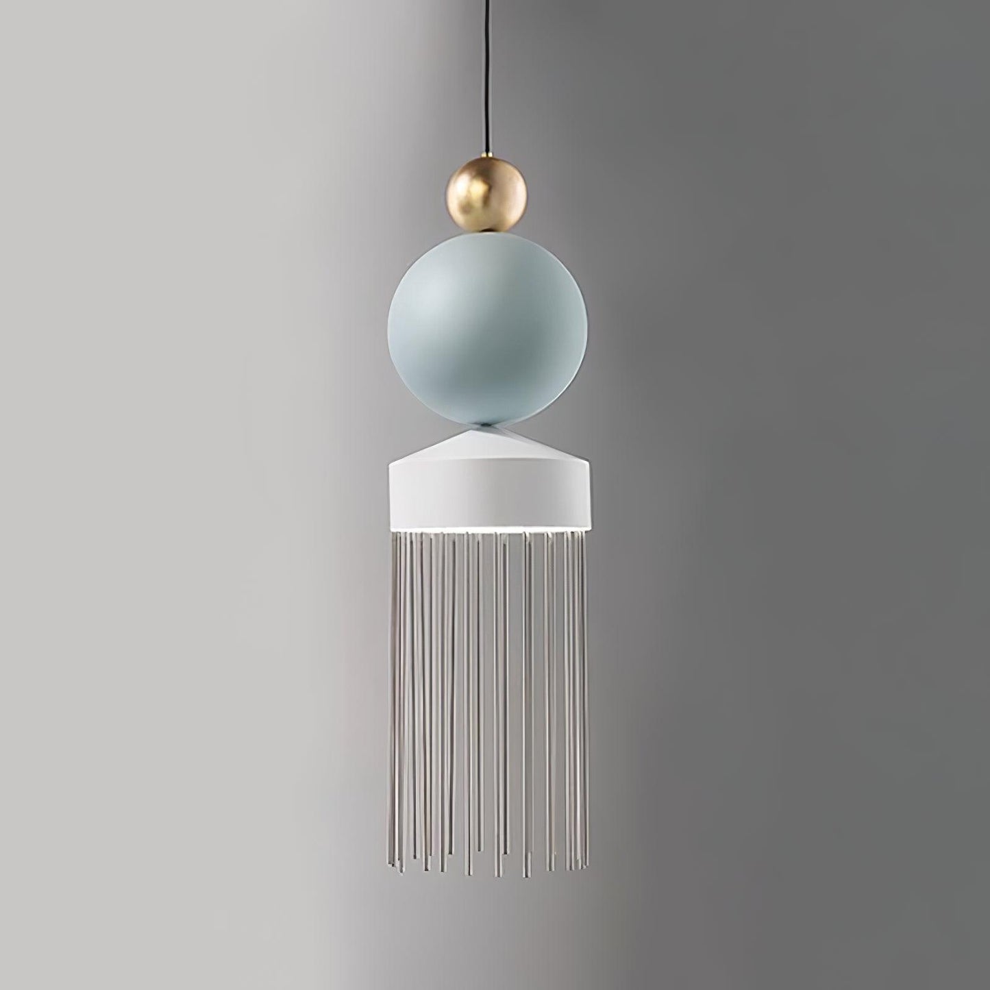 Metal Glass Pendant Light Style C Dia 6.3″ x H 21.7″ / Dia 16cm x H 55cm / Grey / Warm Light Pendant light