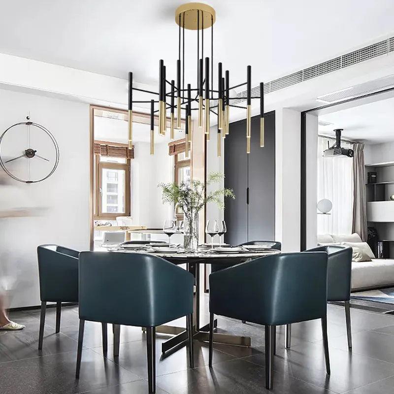 Metal Tubular Chandelier Pendant light
