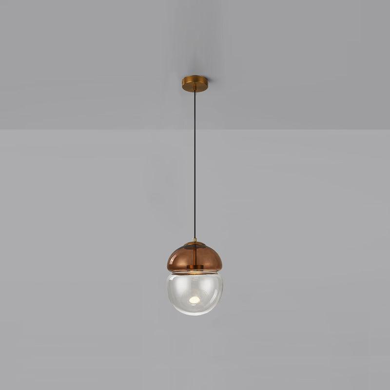 Metro Dome Pendant Light Dia 7.9″ x H 10.2″ / Dia 20cm x H 26cm / Copper Plated + Clear / Warm Light Pendant light