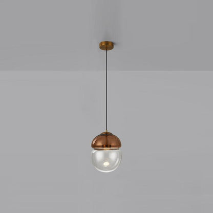 Metro Dome Pendant Light Dia 7.9″ x H 10.2″ / Dia 20cm x H 26cm / Copper Plated + Clear / Warm Light Pendant light