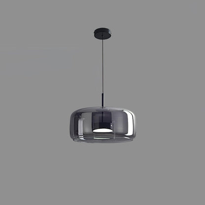 Metro Sphere Glass Pendant Lamp ? 15.1″ x H 9.8’’ / Dia 38cm x H 25cm / Black & Smoke grey / Warm Light Pendant light