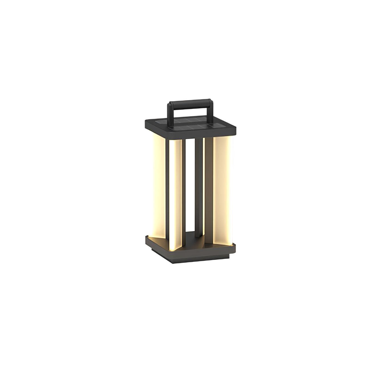 Metroluxe Outdoor Light L 8.7″ x W 8.7″ x H 19.3″ / L 22cm x W 22cm x H 49cm / Model B: Solar-Powered Version / Warm