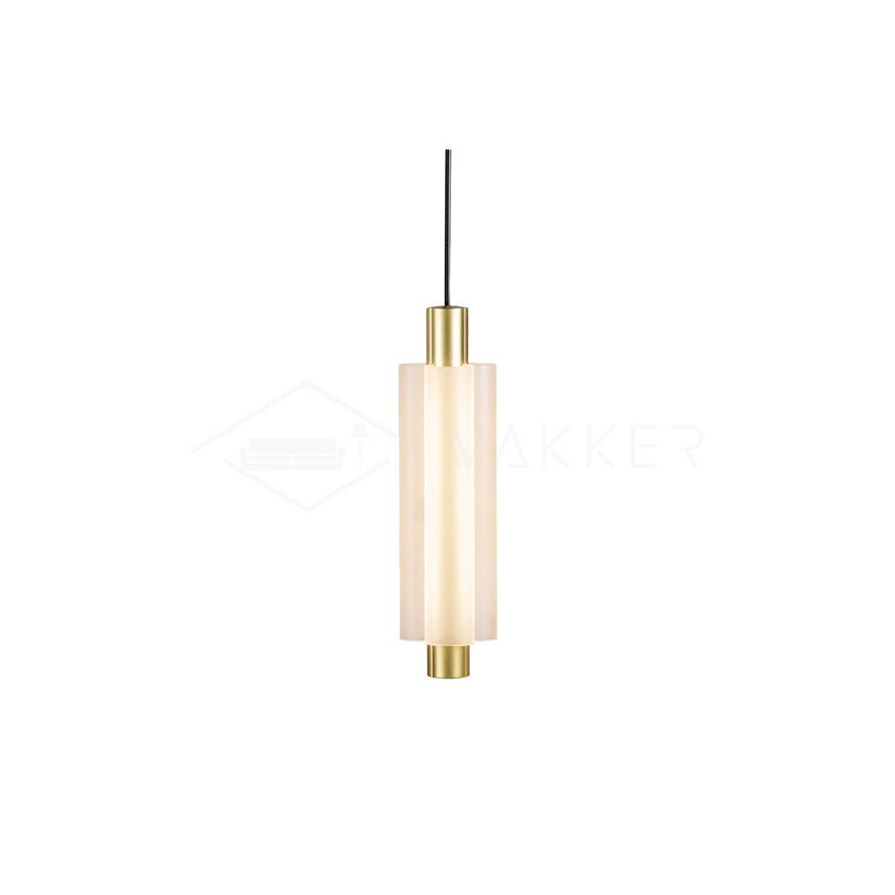 Trillium Pendant Light 1head ? 4.8″ x H 15″ / Dia 11cm x H 38cm / Gold & Frosted white / Warm Light Pendant light