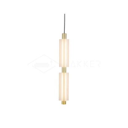 Trillium Pendant Light 2heads ? 4.8″ x H 28″Dia 11cm x H 71cm / Gold & Frosted white / Warm Light Pendant light