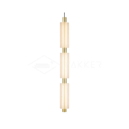 Trillium Pendant Light 3heads ? 4.8″ x H 40.9″ / Dia 11cm x H 104cm / Gold & Frosted white / Warm Light Pendant light