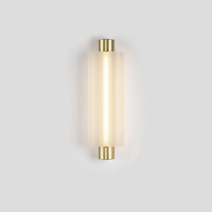 Trillium Wall Sconce Dia 4.8″ x H 15″ / Dia 11cm x H 38cm / Gold & Frosted White / Warm Light Wall lamp