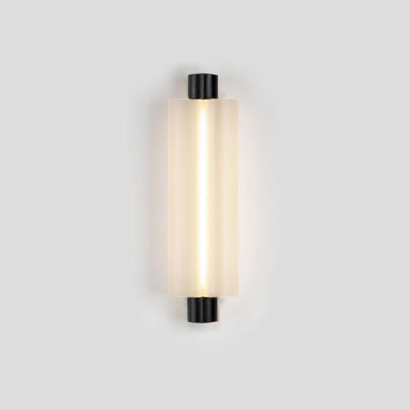 Trillium Wall Sconce Dia 4.8″ x H 15″ / Dia 11cm x H 38cm / Black & Frosted White / Warm Light Wall lamp