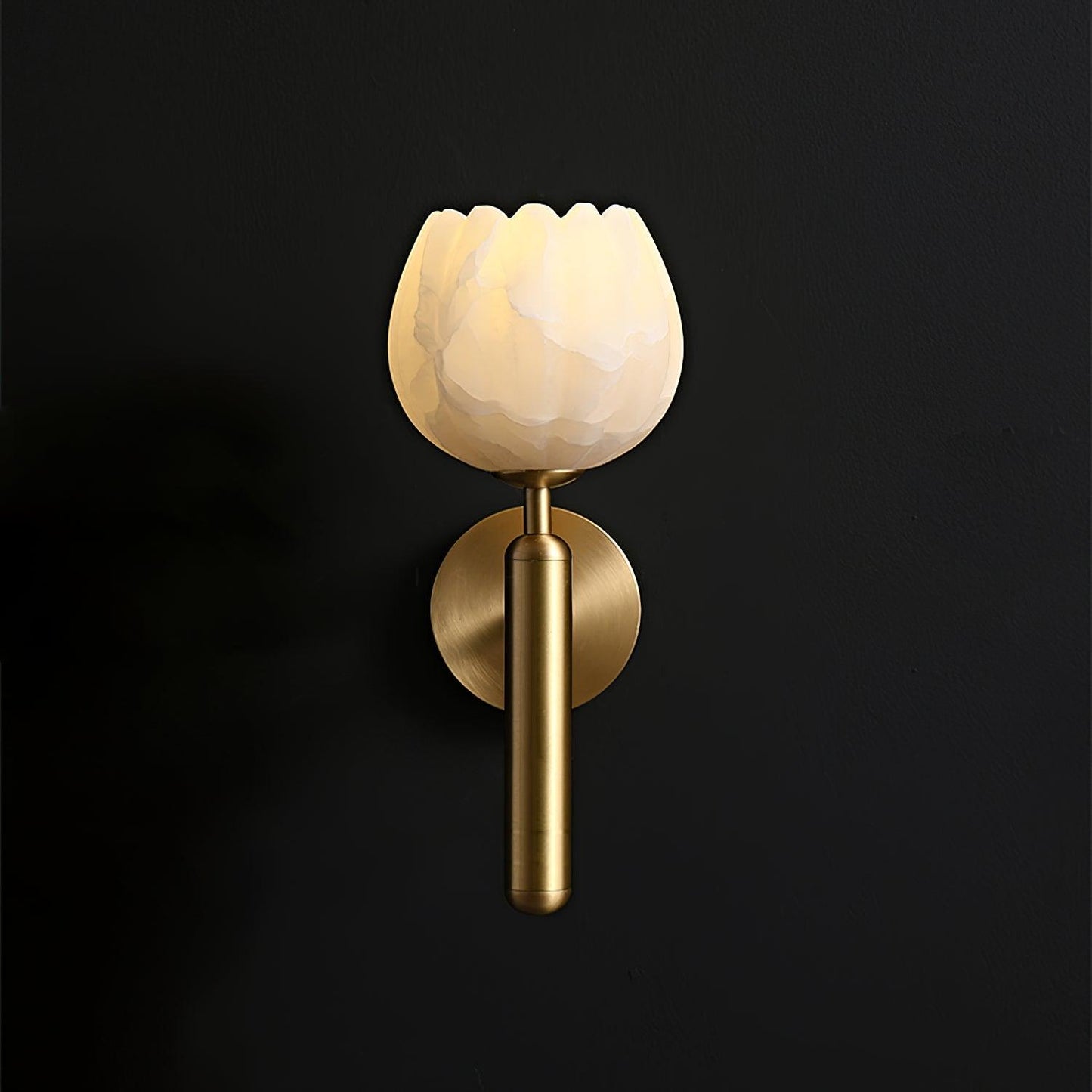 Mian Wall Lamp ? 5.1″ x H 12.2″/ Dia 13cm x H 31cm / Brass Wall lamp