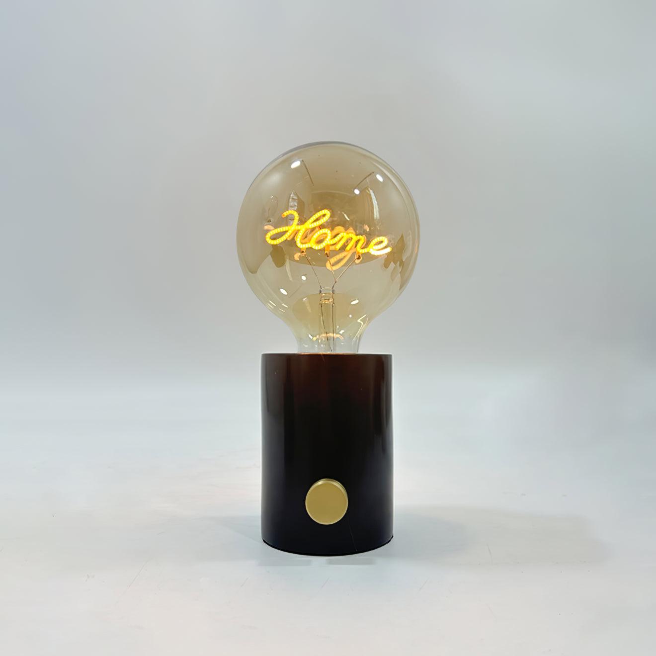 Very Nice Table Lamp Model A Dia 4.7″ x H 9.8″ / Dia 12cm x H 25cm / Black Marble & Cognac / US plug Table lamp