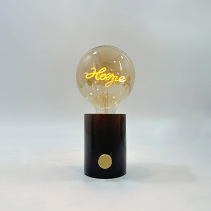 Very Nice Table Lamp Model A Dia 4.7″ x H 9.8″ / Dia 12cm x H 25cm / Black Marble & Cognac / US plug Table lamp