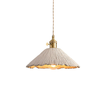 Microcement Pendant Lamp Model B Dia 9.8″ x H 5.9″ / Brass & Cement Grey pendant Lamp