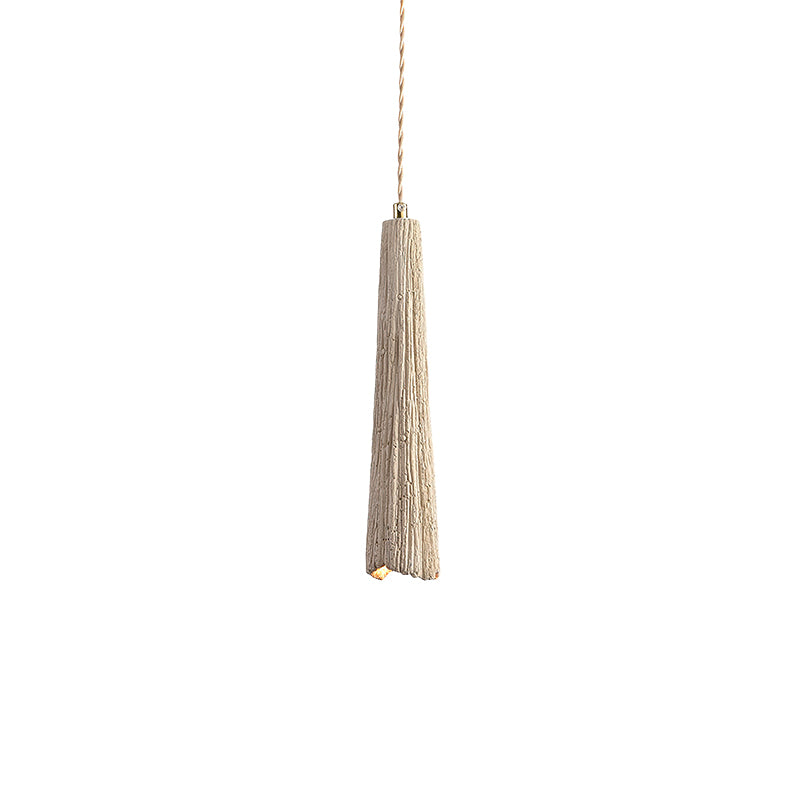 Microcement Pendant Lamp Model C Dia 2.4″ x H 12.2″ / Brass & Cement Grey pendant Lamp