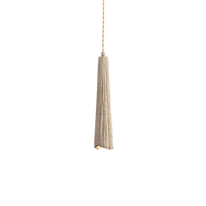 Microcement Pendant Lamp Model C Dia 2.4″ x H 12.2″ / Brass & Cement Grey pendant Lamp