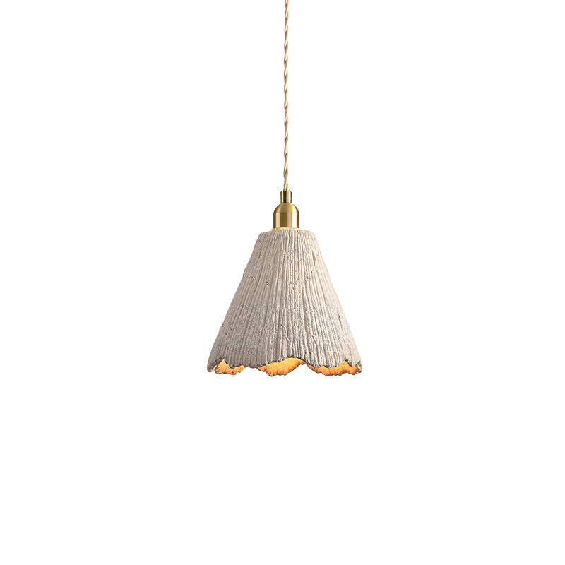 Microcement Pendant Lamp Model A Dia 6.3″ x H 7.9″ / Brass & Cement Grey pendant Lamp