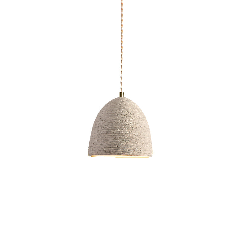 Microcement Pendant Lamp Model D Dia 5.9″ x H 6.3″ / Brass & Cement Grey pendant Lamp