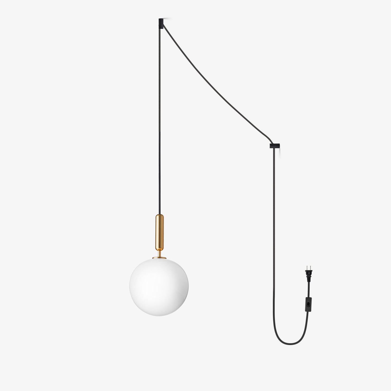 Scandiluxe Brass Pendant Swag Light Pendant light
