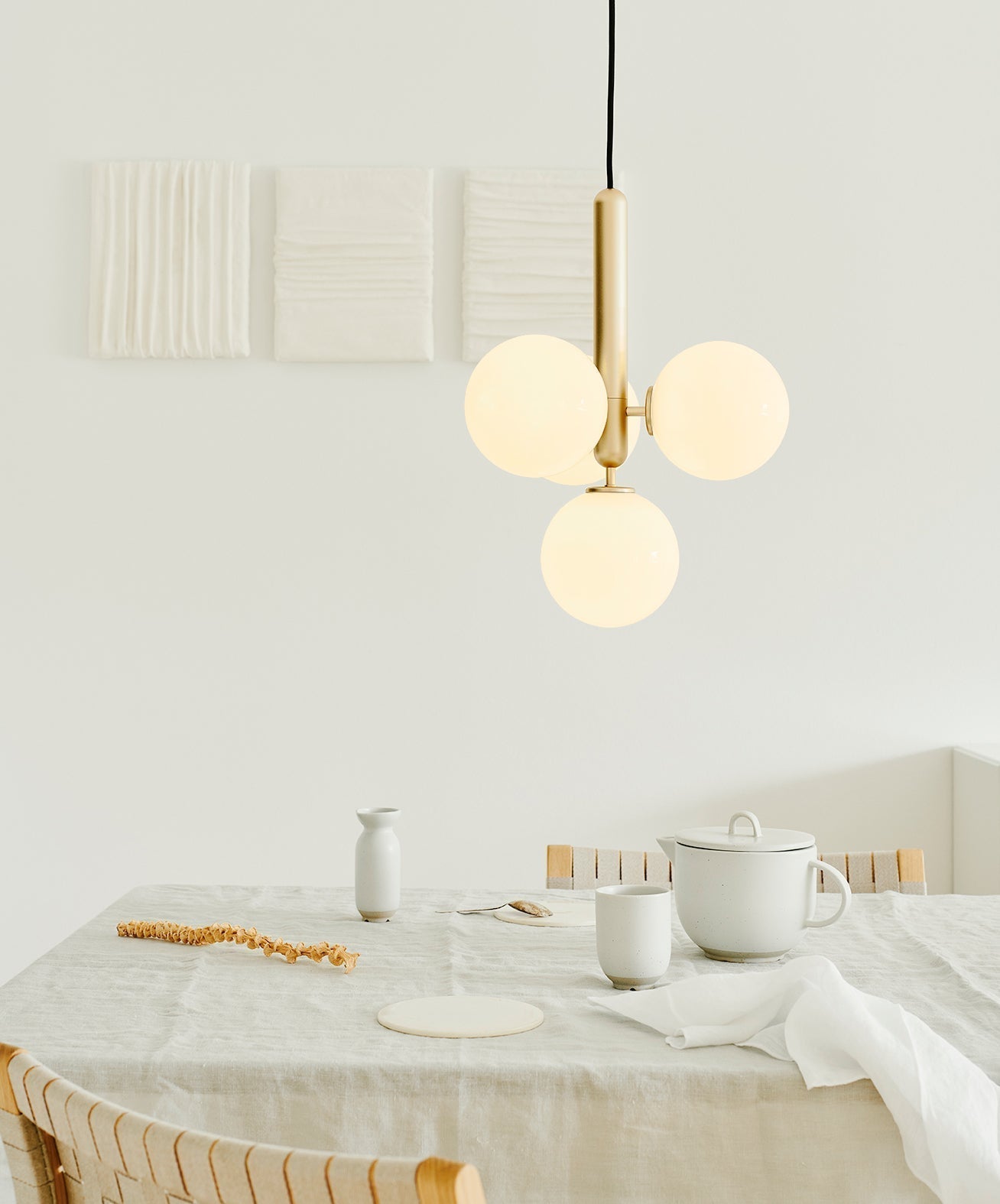 Miira Brass Pendant Swag Light Pendant light