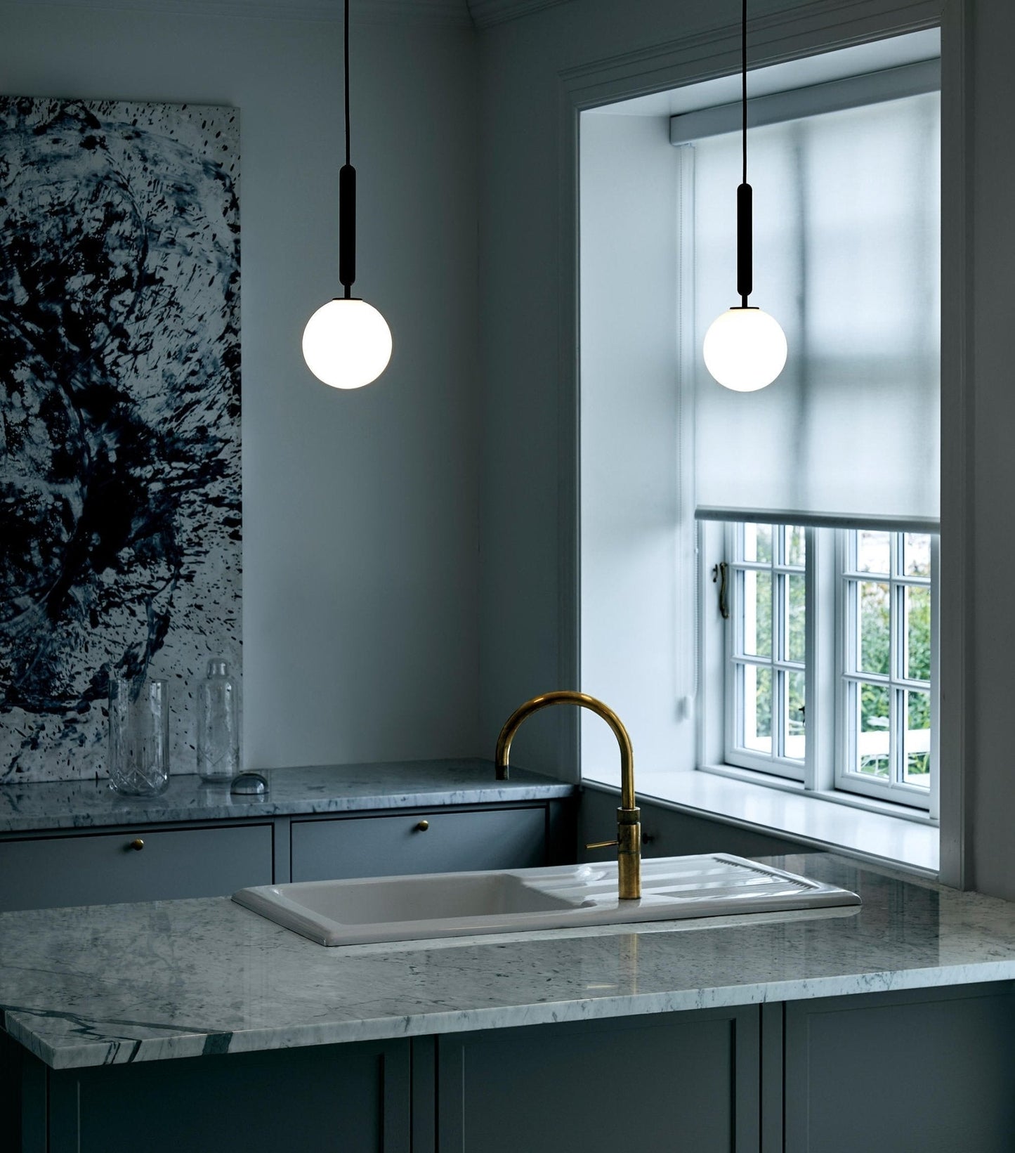 Scandiluxe Brass Pendant Swag Light Pendant light