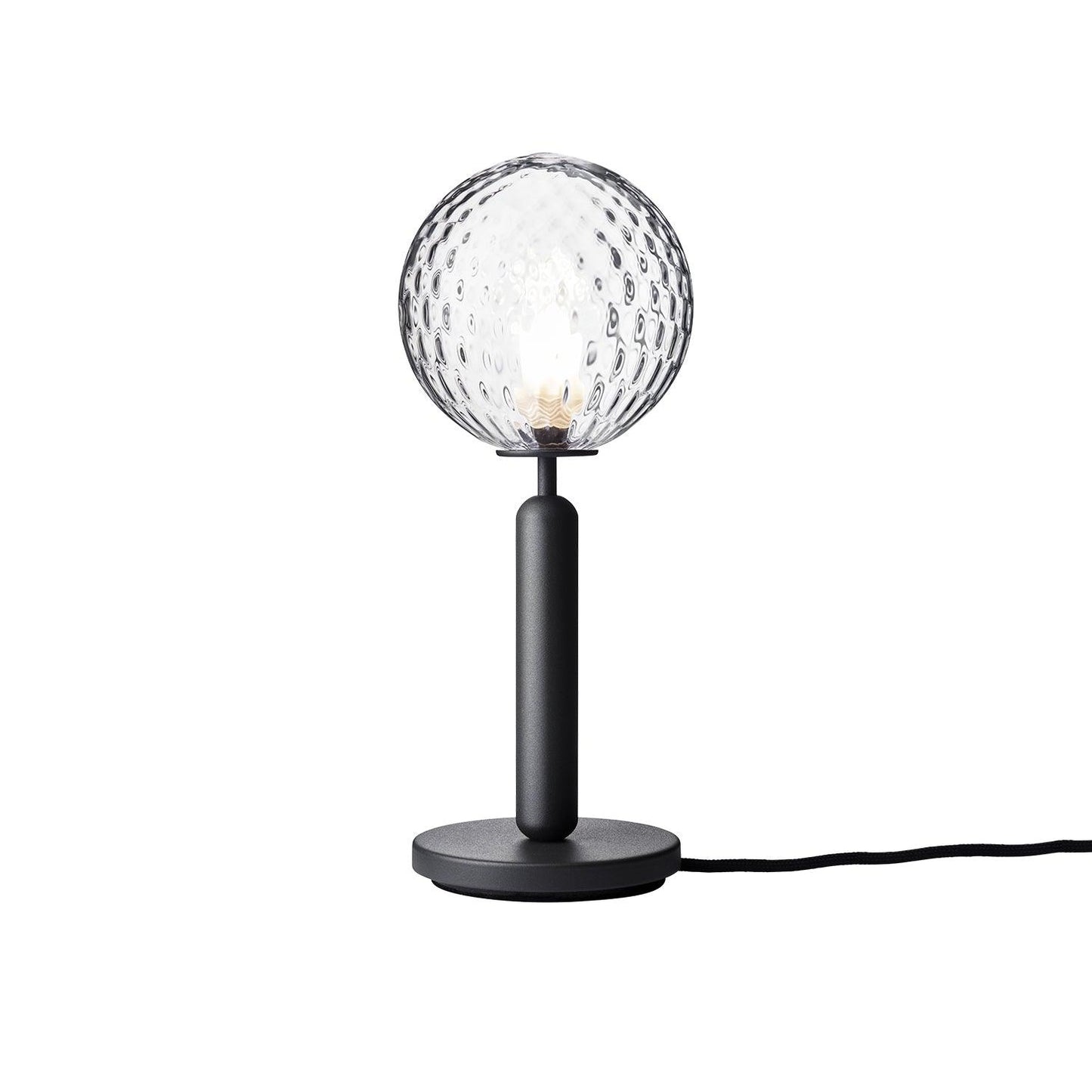 Miira Table Lamp Dia 5.5″ x H 13.6″ / Dia 14cm x H 34.5cm / Black & Clear glass / US plug Table lamp
