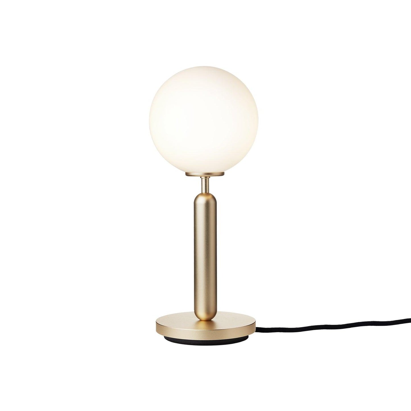 Miira Table Lamp Dia 5.5″ x H 13.6″ / Dia 14cm x H 34.5cm / Brass & White glass / US plug Table lamp
