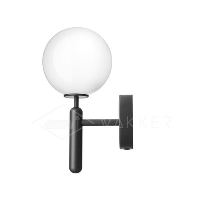 Miira Wall Light ? 5.9″ x H 13.4″ / Dia 15cm x H 34cm / Black / White Wall lamp