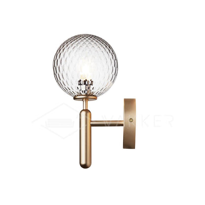Nordica Wall Lamp ? 5.9″ x H 13.4″ / Dia 15cm x H 34cm / Gold / Clear Wall lamp