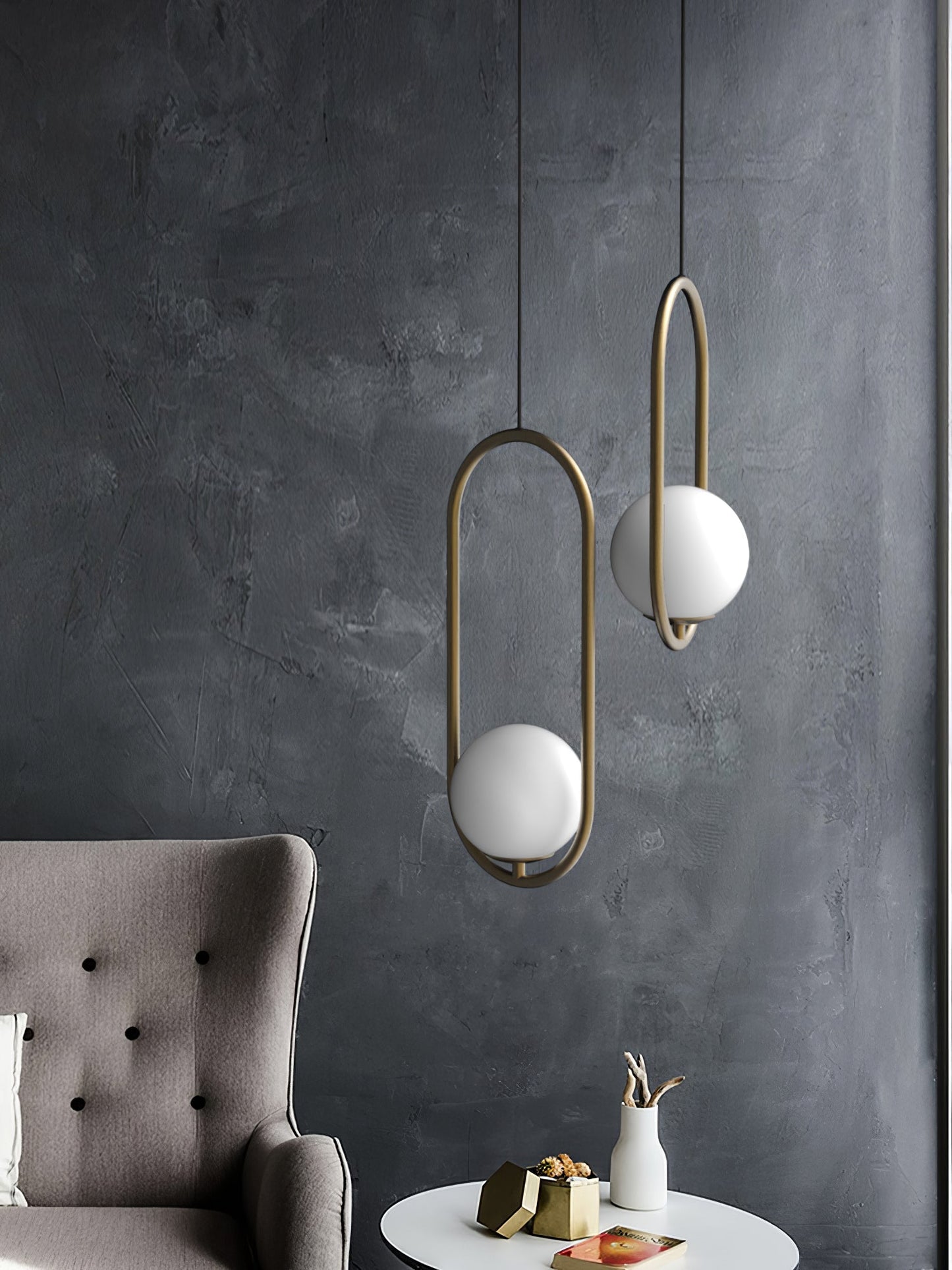 Mila Brass Pendant Swag Light Pendant light
