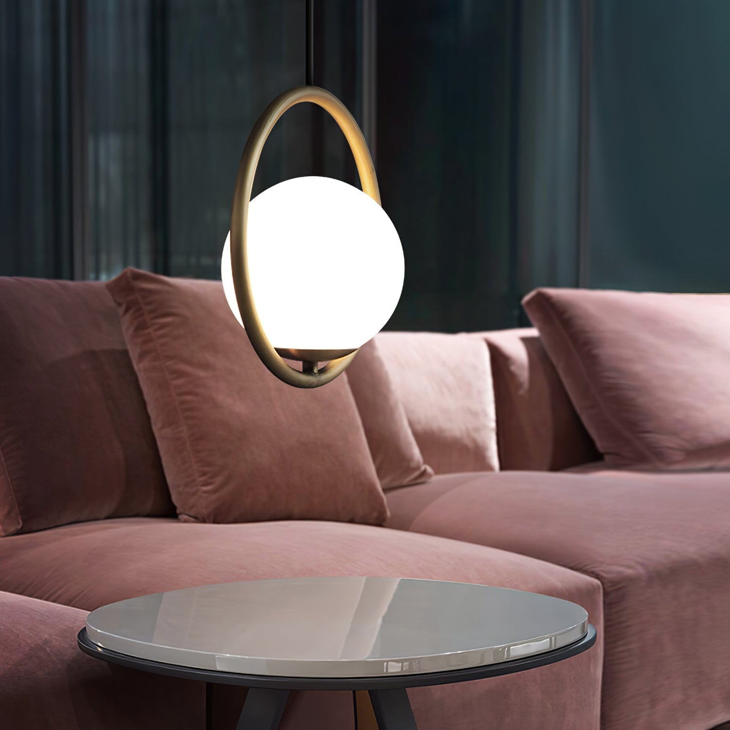 Mila Brass Pendant Swag Light Pendant light