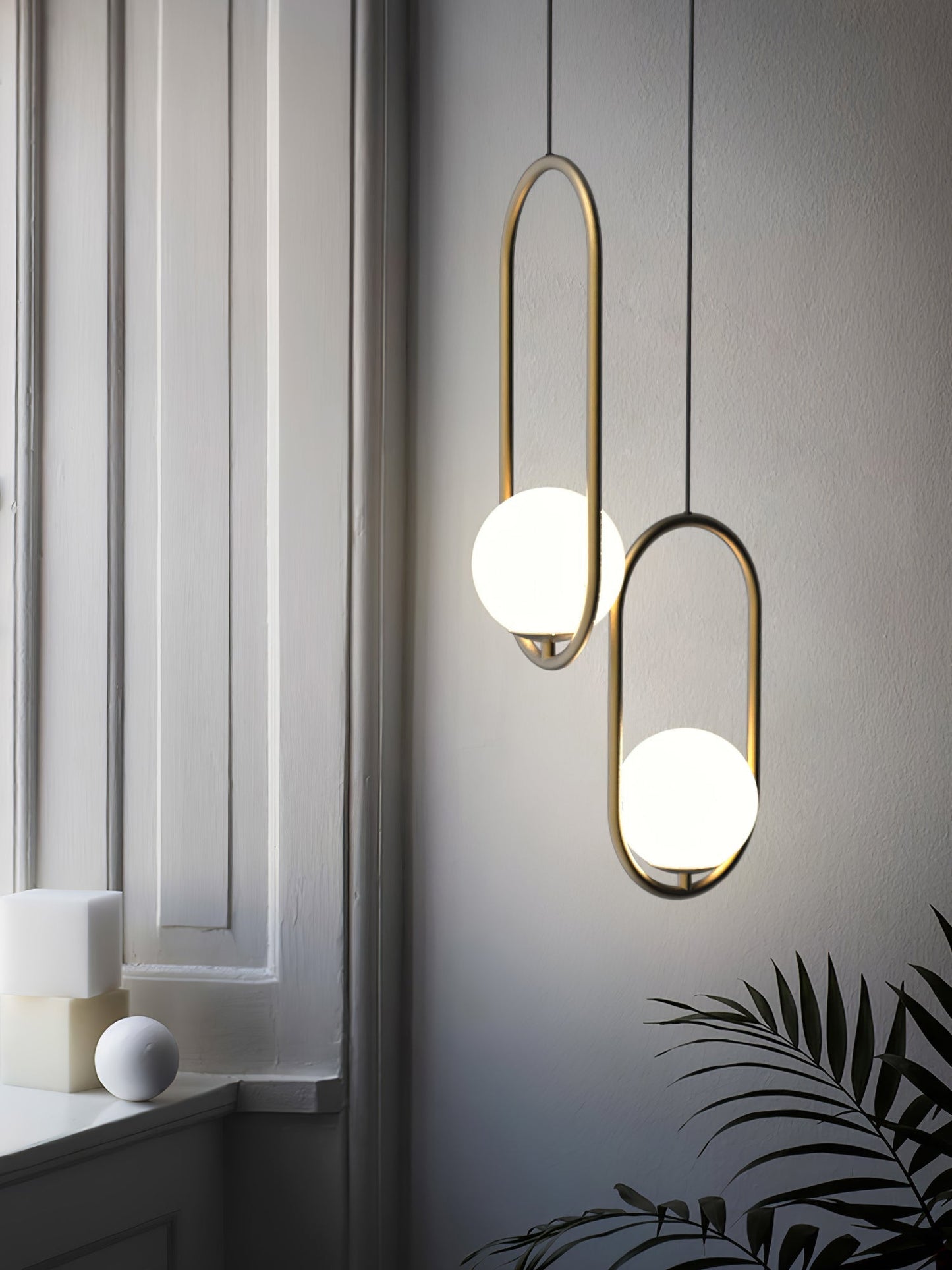 Mila Brass Pendant Swag Light Pendant light