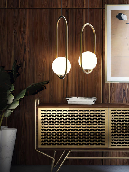 Mila Brass Pendant Swag Light Pendant light