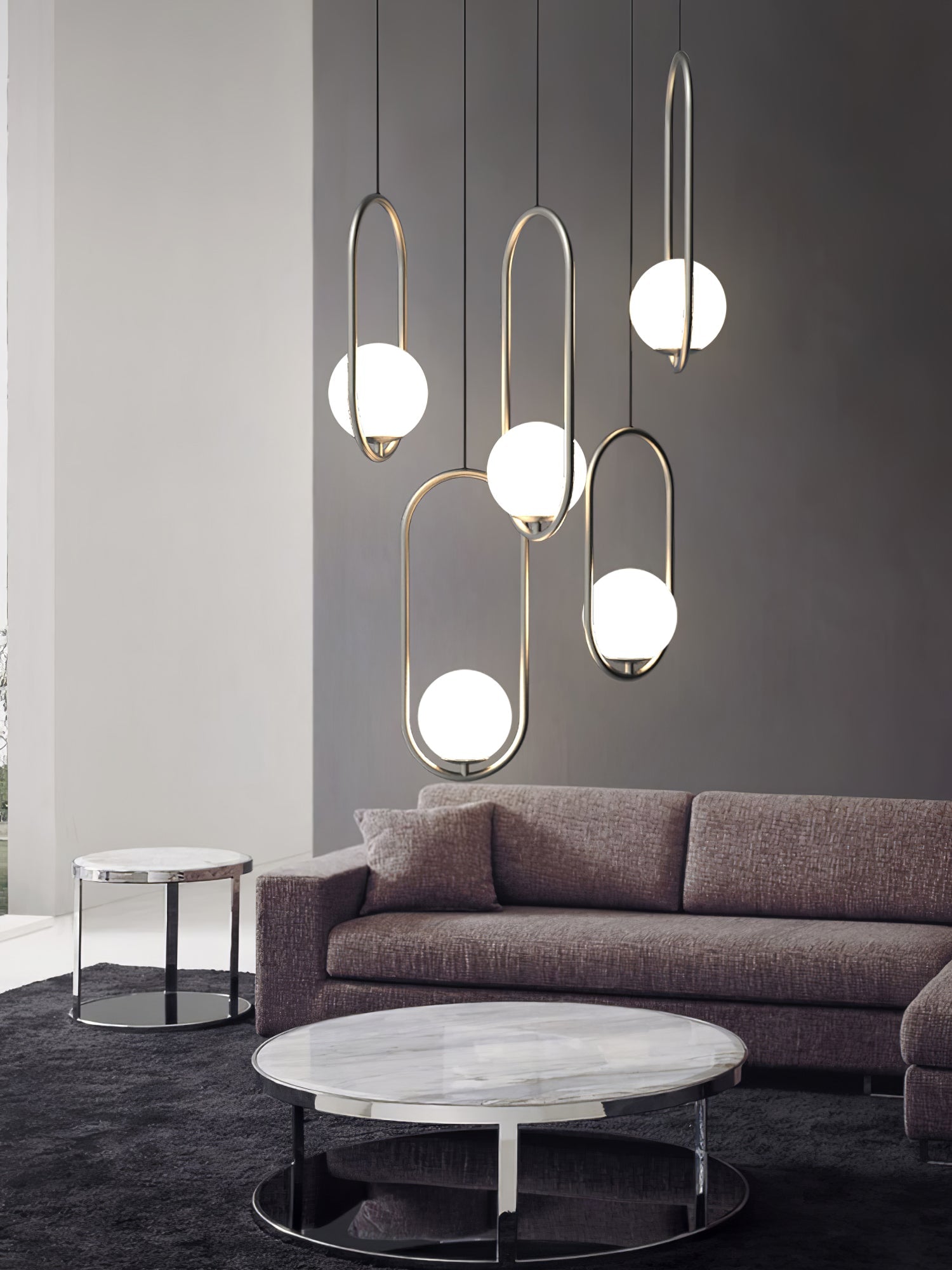 Mila Brass Pendant Swag Light Pendant light