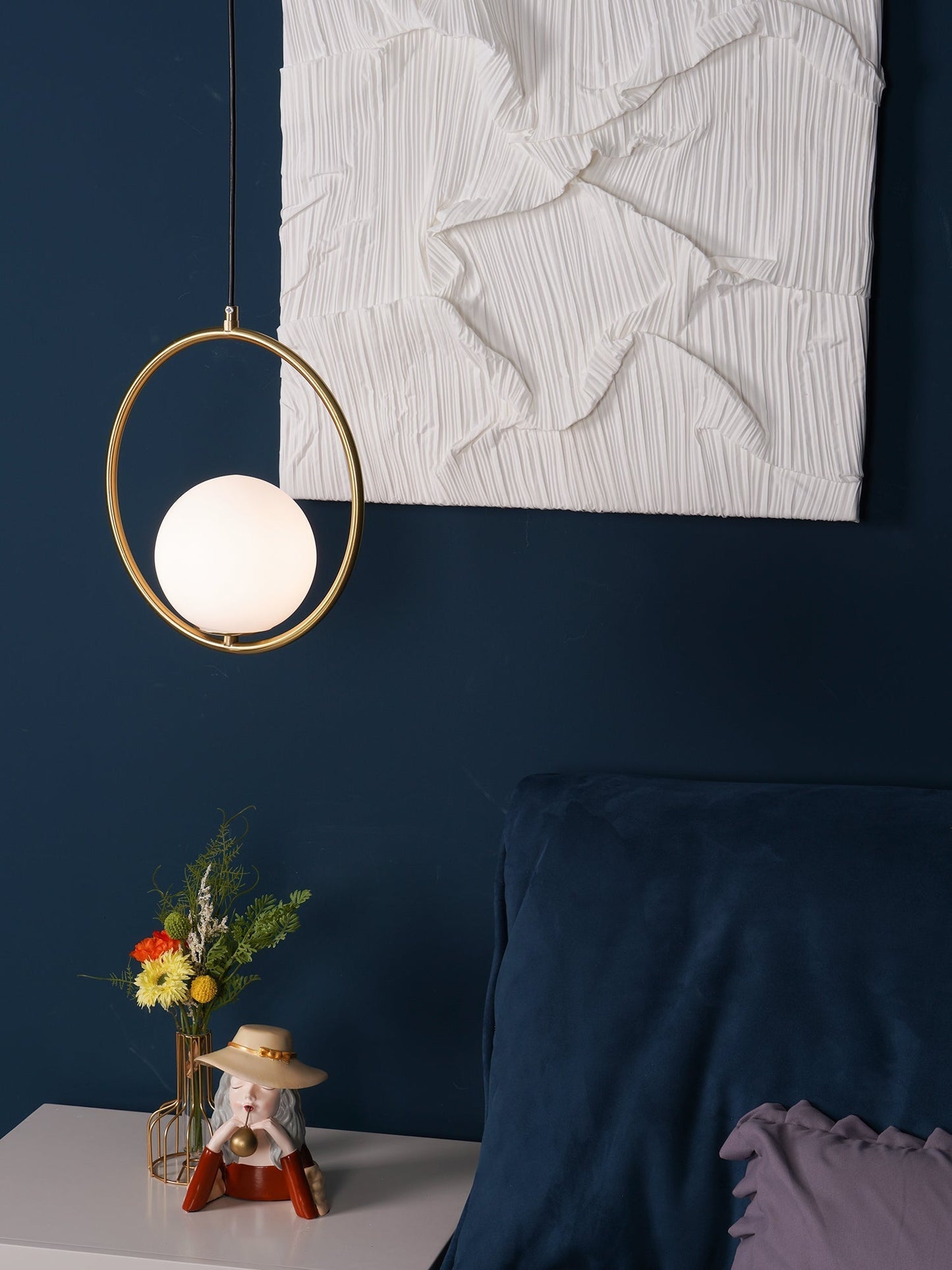 Mila Brass Pendant Swag Light Pendant light