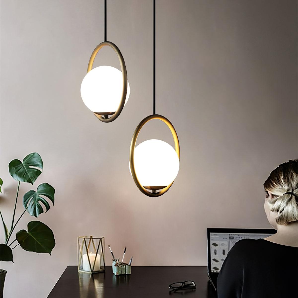 Mila Brass Pendant Swag Light Pendant light