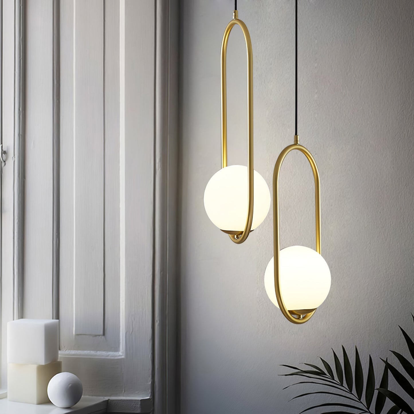 Mila Brass Pendant Swag Light Pendant light