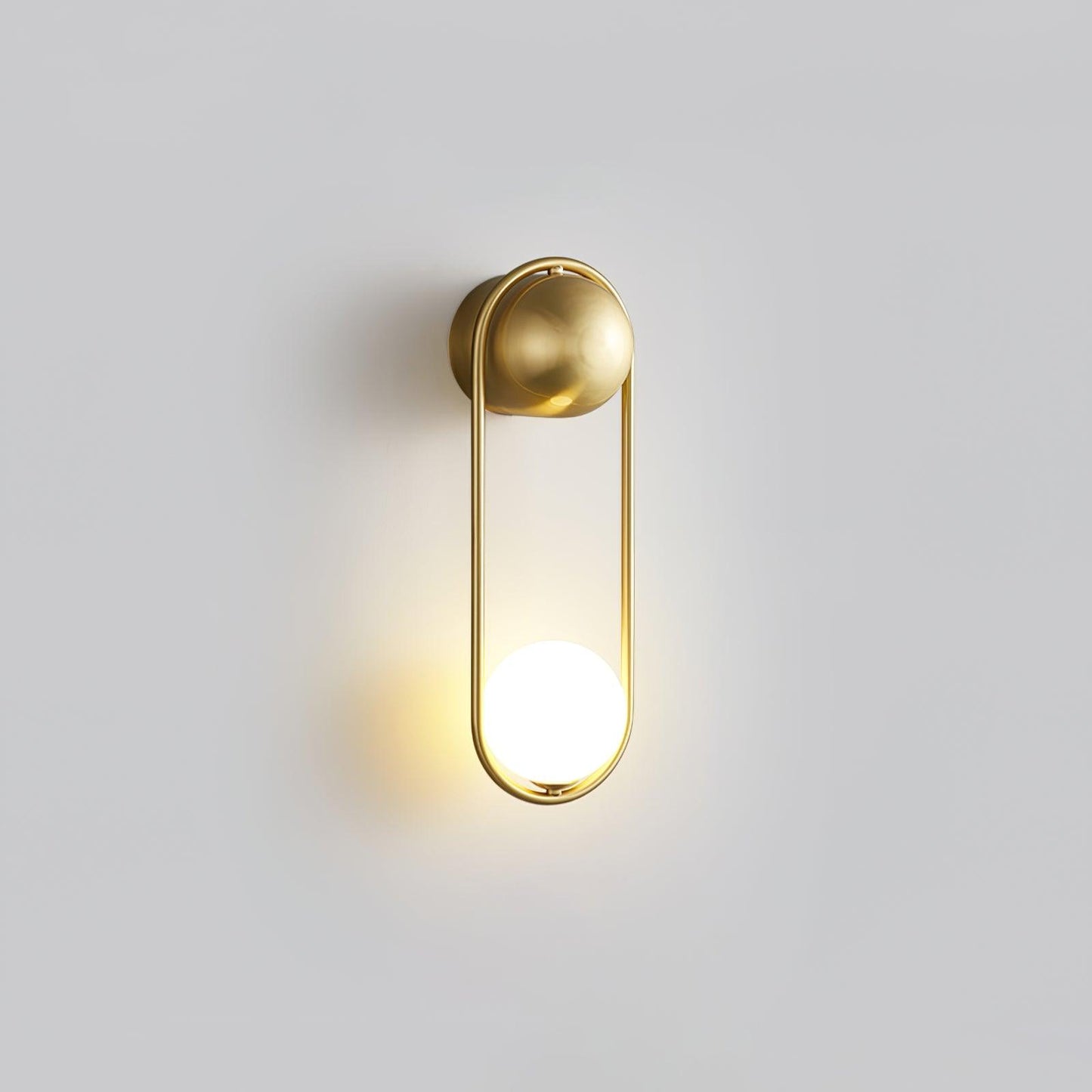 Mila Wall Lamp Dia 5.9″ x H 18.1″ / Dia 15cm x H 46cm / Brass & White Wall lamp