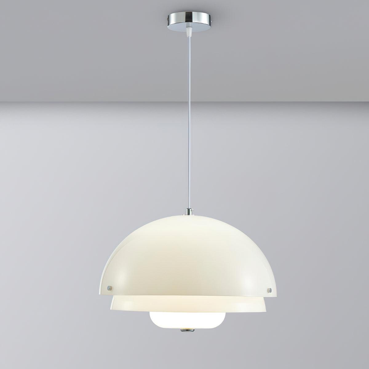 Milk White Layer Pendant Lamp Dia 15.7″ x H 11.4″ / Dia 40cm x H 29cm / White Pendant light