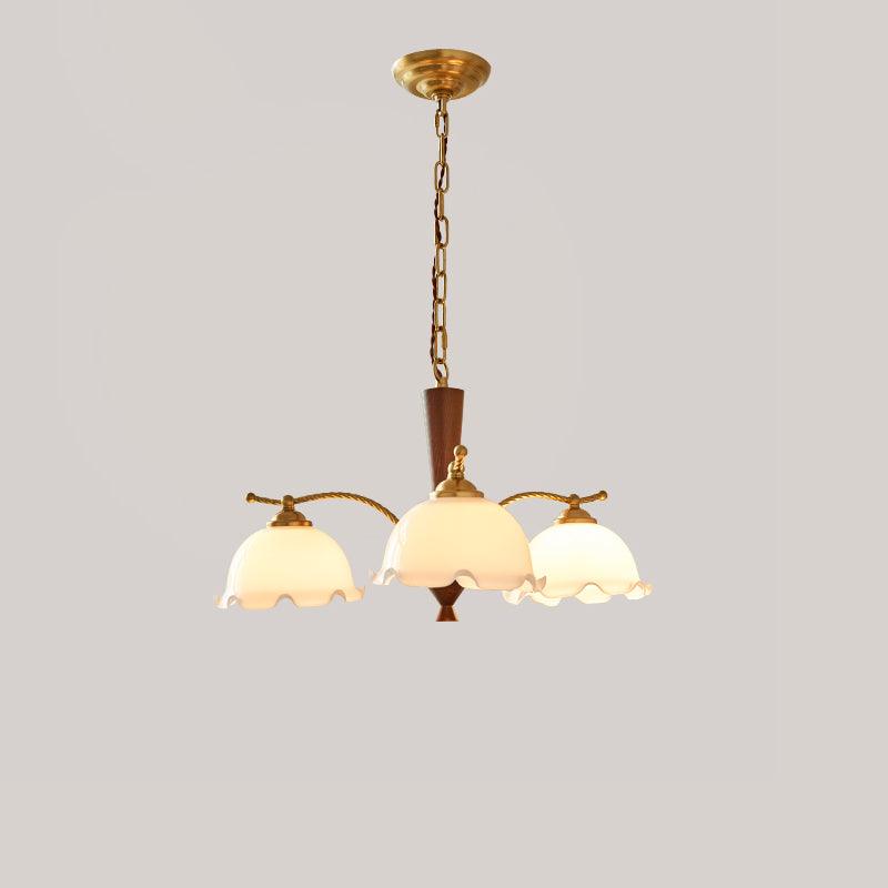 Milky Flower Chandelier 3 heads Dia 27.6″ x H 13.7″ / Dia 70cm x H 35cm Chandelier